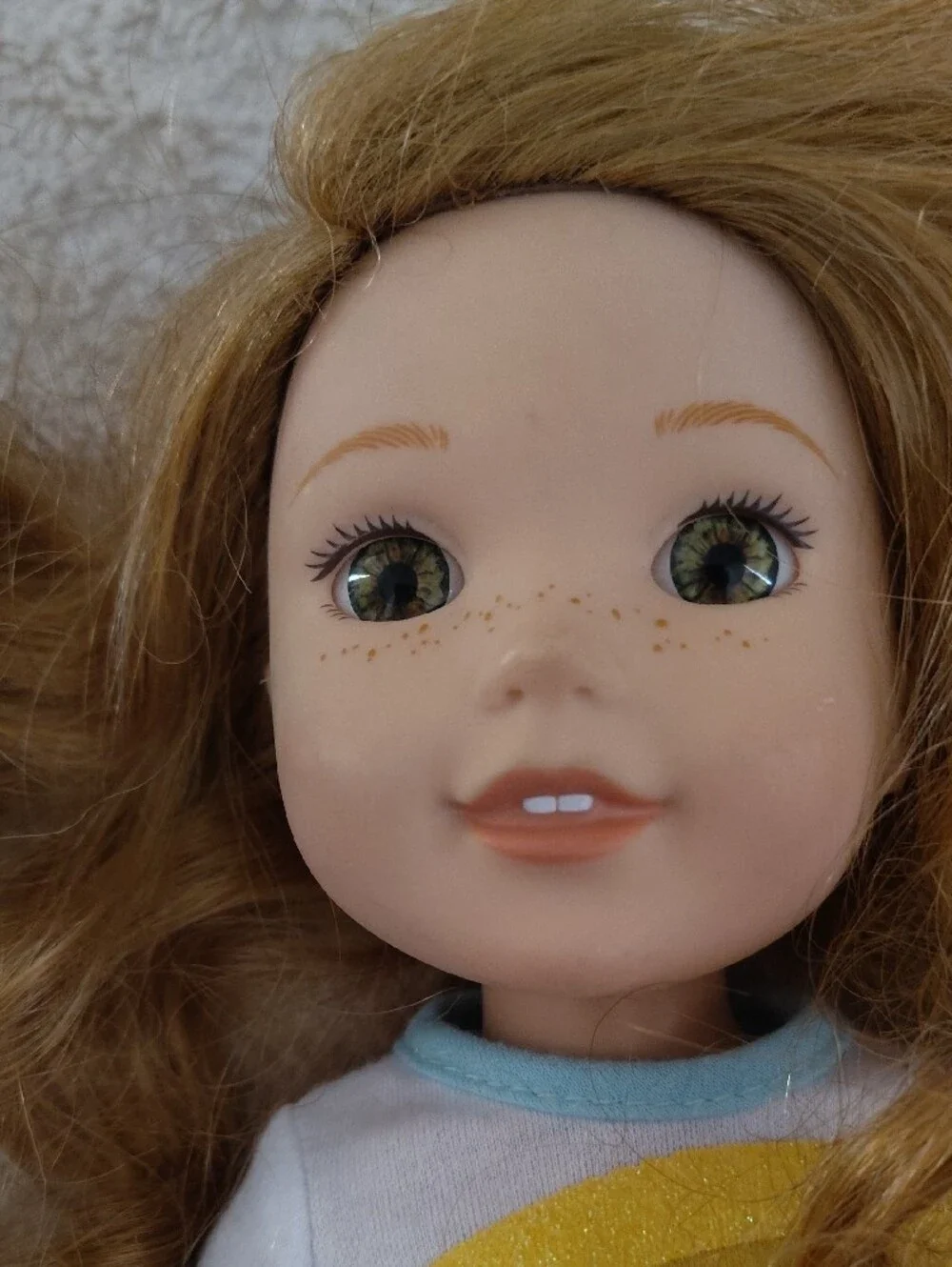 American Girl Blonde Doll with Rainbow Outfit & Brunette Doll